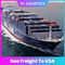 الشحن البحري الدولي لشنغهاي تشجيانغ إلى الولايات المتحدة الأمريكية 7 أيام تخزين
